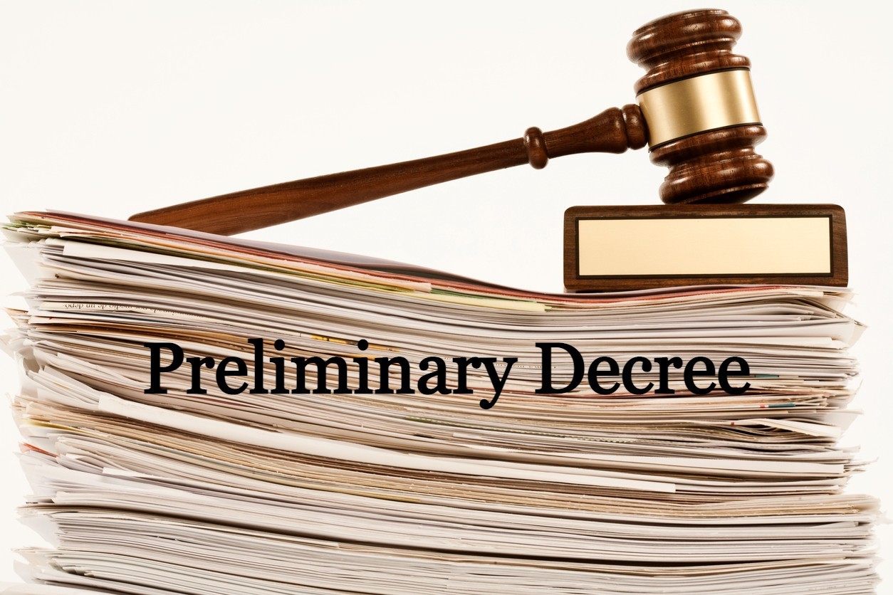 39. Preliminary Decree