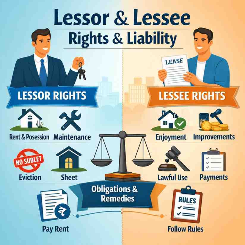 6. Explain the Rights and Liability of Lessor and lessee.