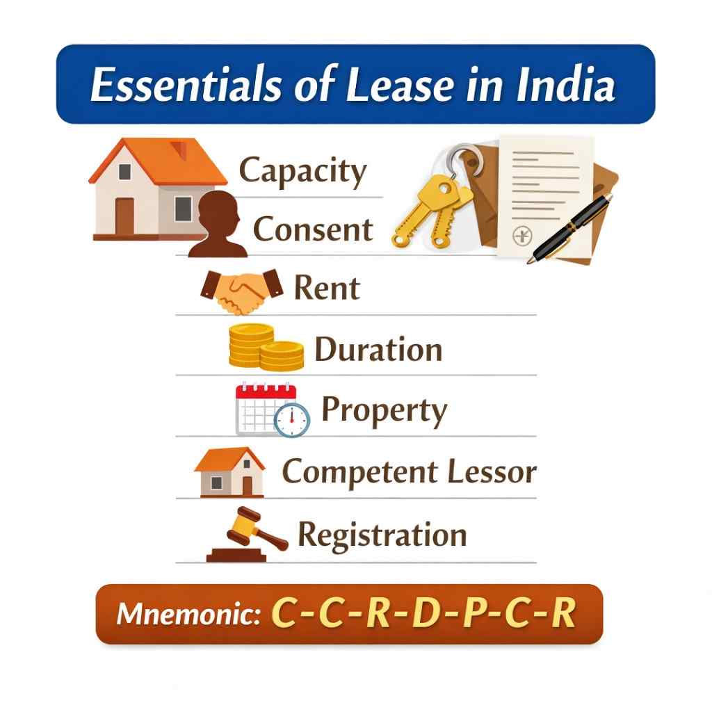 3. Discuss the essentials of lease.